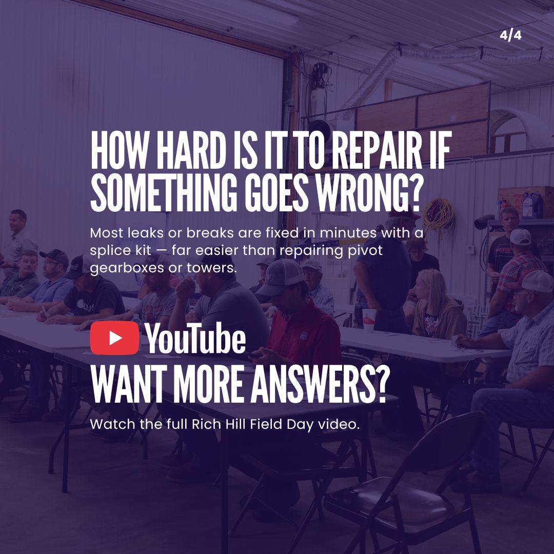 👨‍🌾 Farmers ask the best questions.
At our Rich Hill, MO Field Day, growers wanted real answers on drip irrigation — from drainage tile to durability, ROI, and repairs.
We pulled together the top questions (and answers) in this post 👆
🎥 For the full discussion, watch Travis