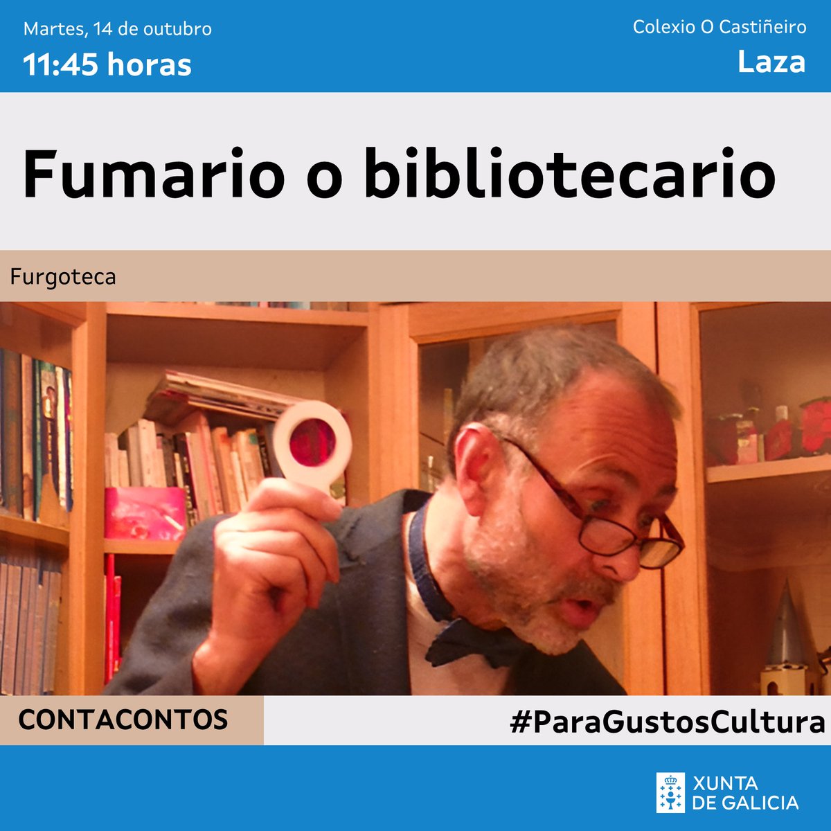 🕵🏼 Queres descubrir os segredos máxicos que se agochan nos andeis da biblioteca?

📚 Neste viaxe tan especial atoparás escenas de fantasía, contos sorprendentes, música ou ciencia

ℹ️ Este e máis plans na nosa axenda
cultura.gal/gl/axenda
#ParaGustosCultura