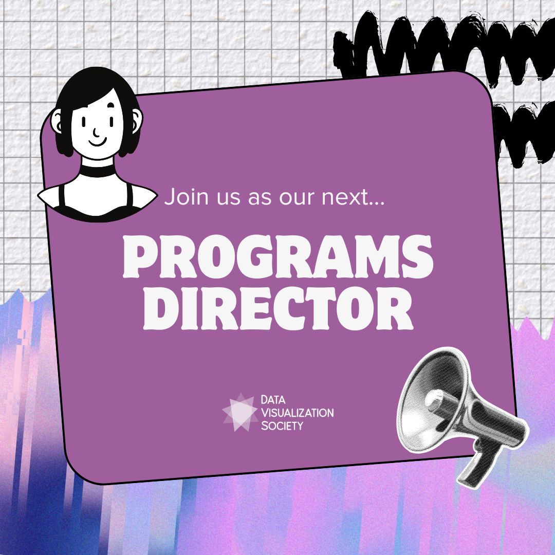 DataVizSociety's tweet image. Shape priorities and direct the future of DVS by joining the Board of Directors as our Programs Director. Hone your leadership skills and contribute to a highly engaged community of data viz enthusiasts. Apply by October 21: buff.ly/pH1XLyY.