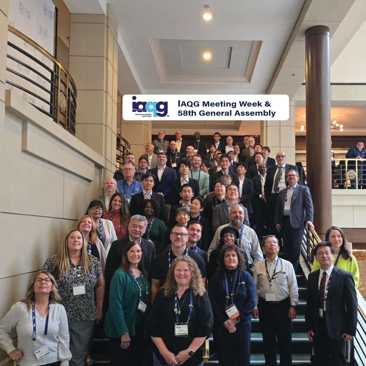 aviationsupp's tweet image. Excited for Wyndie Meyer (front-center) to join top aviation, space, and defense leaders this week! 🌍✈️ Collaborating on aerospace quality initiatives! 💬🔧 #ASA #AviationQuality #AerospaceLeadership #ContinuousImprovement #GeneralAssembly #QualityMatters #IndustryCollaboration