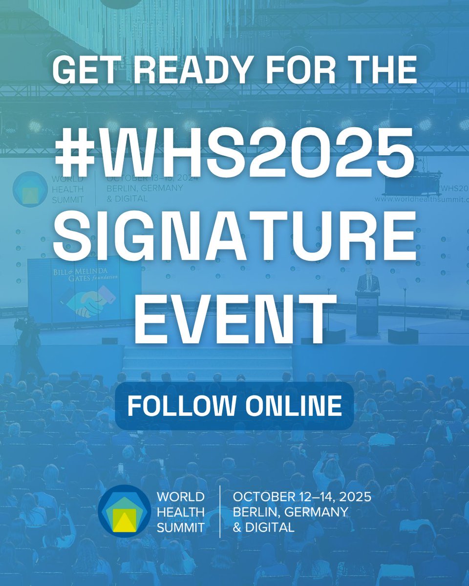🌍 Starting soon – Get ready for the #WHS2025 Signature Event: Taking Responsibility for Health in a Fragmenting World

Join the livestream: f.mtr.cool/zgvwoevxnd 

Follow global leaders and changemakers as they explore how political will, strong leadership, and international