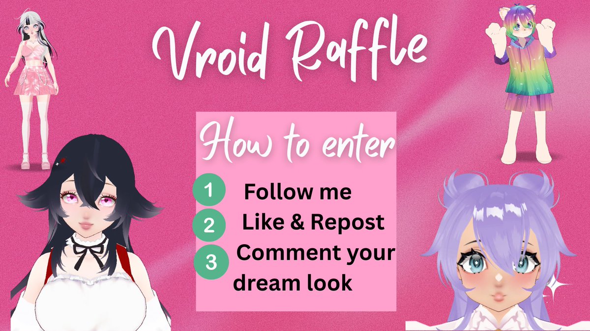 Funbunanimation's tweet image. 🎉 FREE VROID RAFFLE! 🎉
Win a custom VROID model 
all genders, all skin tones welcome, designed just for U! 💫

🩷 Fully customized to your vibe
🎨 All styles welcome, fantasy, casual, cute.
📅 Ends Oct 27th

Don’t miss your chance! 🌟
#Vroid #Vtuber #VtuberModel #VtuberRaffle