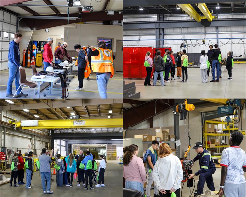 This year’s Manufacturing Day was the best one yet! The Jimtown Jr High 8th graders got to learn the ins and outs of everything we do at Hoosier Crane!