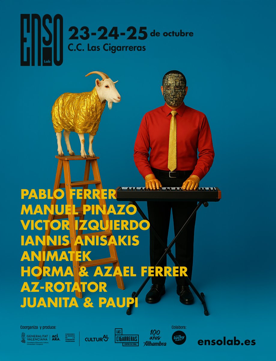 🅲🆄🅻🆃🆄🆁🅰🅻

🅴🅽🆂🅾🅻🅰🅱

🙋 10 días faltan para poder disfrutar de nuevo de Ensolab. 9 ediciones del Festival de producción y música electrónica que combina música, arte digital, tecnología a través de lives,  rare sessions, etc.. 
ℹ️🎟️ agendacultural.org/es/node/58862