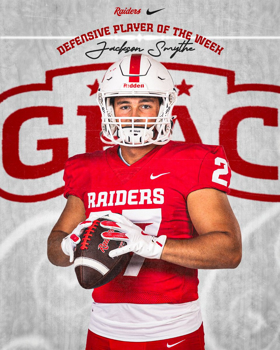 Led the team in tackles for the shutout and the GPAC Defensive Player of the Week!

📰: nwcraiders.com/news/2025/10/1…

#RaidersStandOut