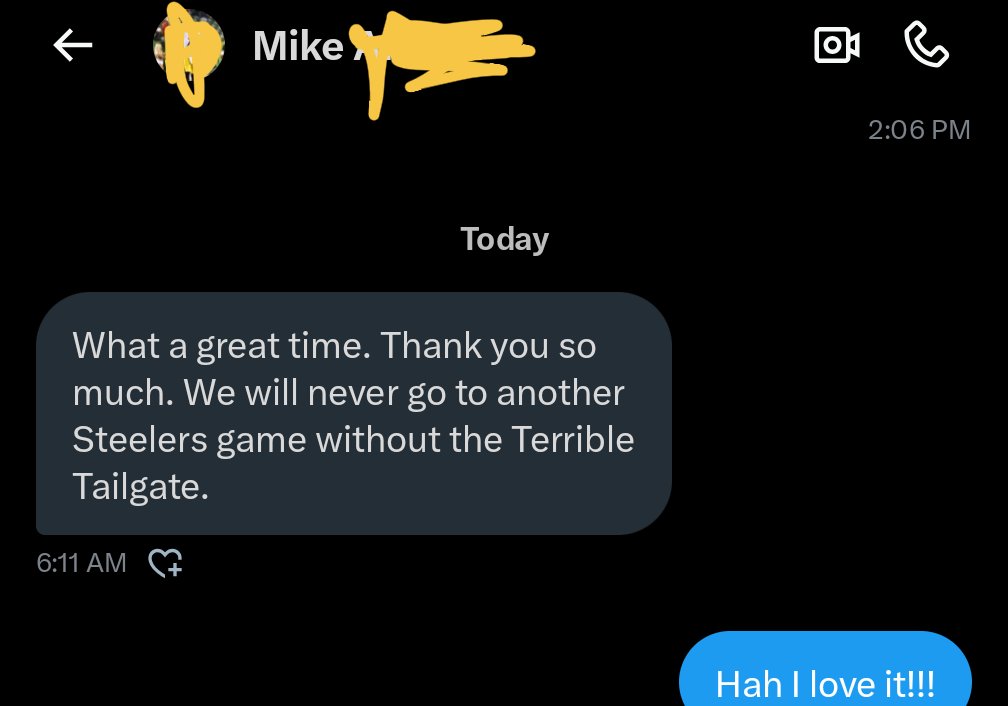 This is exactly why Kevin and I do the Terrible Tailgate. It's all about giving Steelers fans the best experience for pre game!