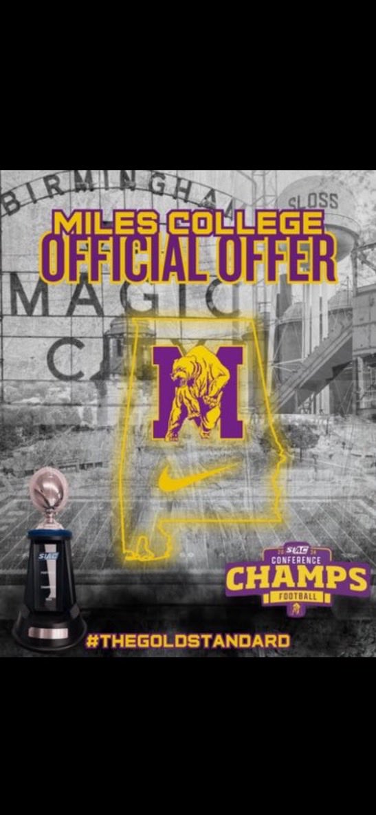 Blessed to receive an offer from Miles College