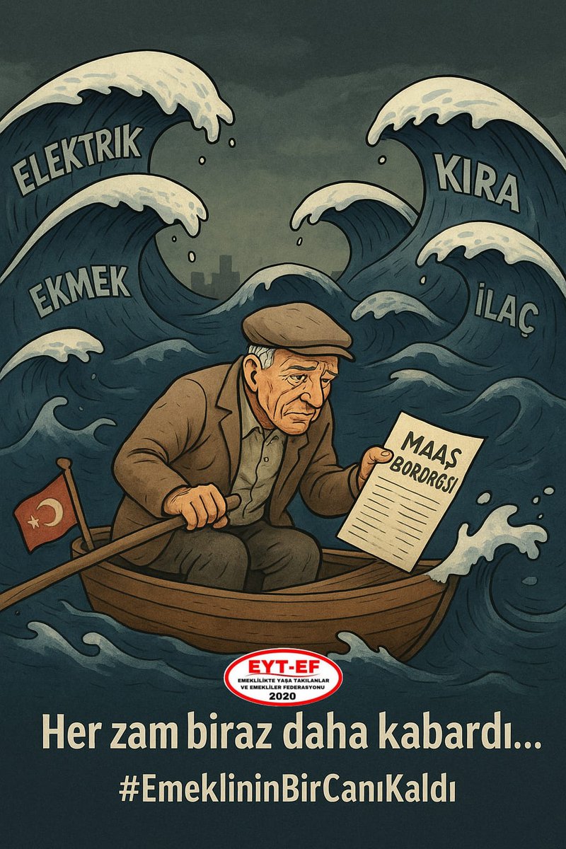 <a href="/ArzuLastikci/">EYT & EF Arzu LASTİKCİ</a> <a href="/RTErdogan/">Recep Tayyip Erdoğan</a> <a href="/isikhanvedat/">Prof. Dr. Vedat Işıkhan</a> <a href="/_cevdetyilmaz/">Cevdet Yılmaz</a> <a href="/MHP_Bilgi/">MHP</a> <a href="/iyiparti/">İYİ Parti</a> <a href="/eczozgurozel/">Özgür Özel</a> <a href="/GelecekPartiTR/">Gelecek Partisi</a> <a href="/alibabacan/">Ali Babacan</a> <a href="/erbakanfatih/">Dr. Fatih Erbakan</a> <a href="/mahmutarikansp/">Mahmut Arıkan</a> <a href="/EytEmeklilerFed/">EYT VE EMEKLİLER FEDERASYONU</a> <a href="/EYT_ED/">EYT VE EMEKLİLER DERNEĞİ</a> 1.6
 👇
#EmeklininBirCanıKaldı

Bir ömür verip devletine güvenen #Emekli nin;
Ne huzuru kaldı,
ne sağlığı ne de gücü !

Her ay biraz daha yoksullaştı,
her zam biraz daha ezdi,
her vaad biraz daha kandırdı.

Geriye bir "canı" kaldı !

#5000KısmiSözeAldandı
<a href="/RTErdogan/">Recep Tayyip Erdoğan</a>
<a href="/isikhanvedat/">Prof. Dr. Vedat Işıkhan</a>