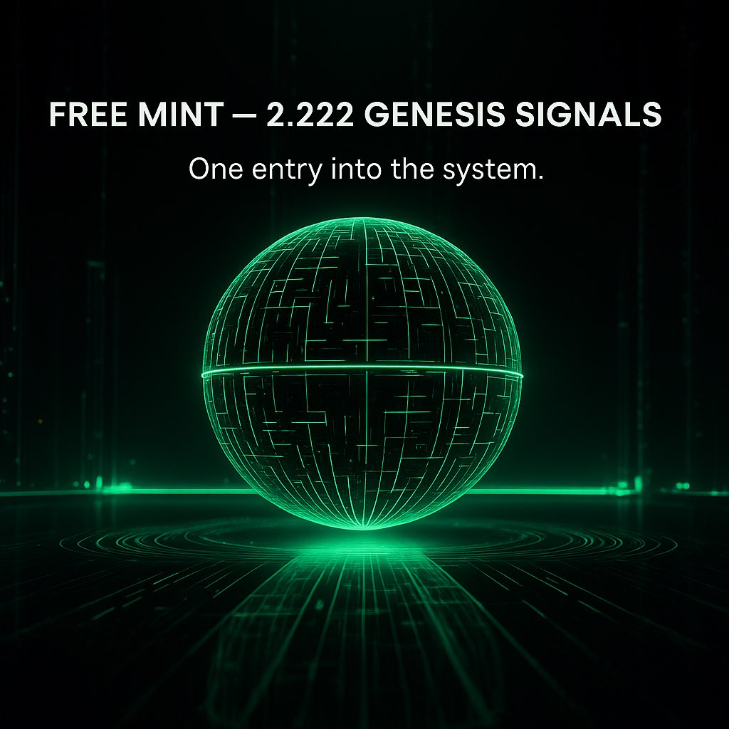 The system is opening.
Only 2,222 Genesis Signals will be released.

Each one unlocks guaranteed access to the MintScope ecosystem.

Join before the frequency shifts:
🔗 premint.xyz/mintscope-1

If you recognize the signal — share it.
Others might need to find their way here too.