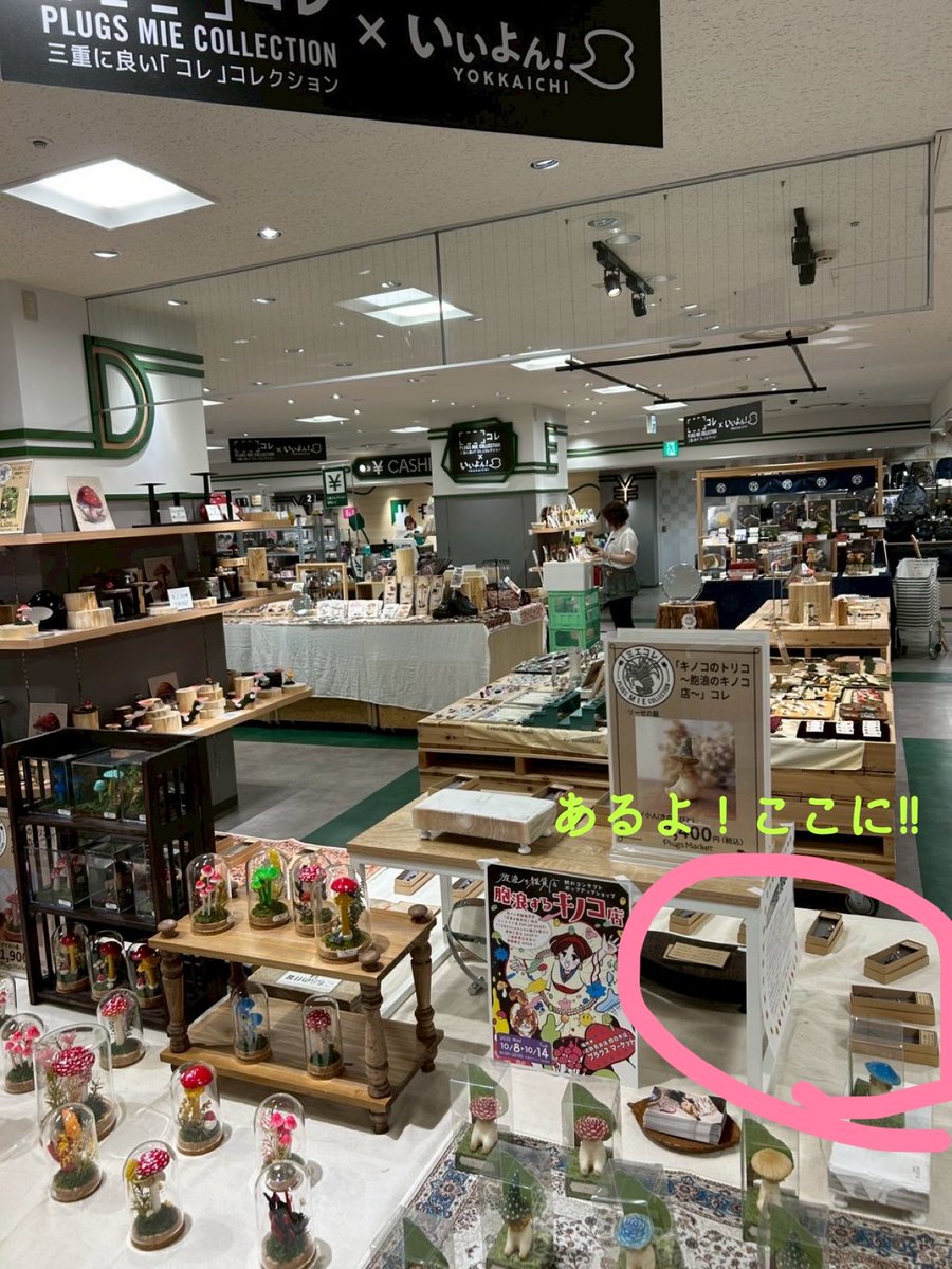 放浪のキノコ店、いつのまにか今日で最終日です...🍄‍🟫

色々足りてないなとは思いつつ、今できることはやっていますので...

「なんか、ガラスの雫の中にちっちゃいキノコが入ってるよほら!!🍄」

とか人々が面白がって見てってくれていたら良いな〜
と
思っているのだった🍄🍄‍🟫