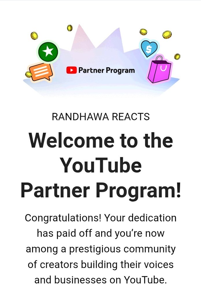 guru_randhawa27's tweet image. Thank You @YouTubeIndia
🙏Finally Channel youtube.com/@randhawareact…
Monitize Ho gya.
Sabi Subscribers ko Thanks aapki wajah se yeh ho paya.
Gulabi Gulabi Dil Sab ko😍
Keep Supporting 🤝
#YouTubePartnerProgram
#YouTube #RandhawaReacts