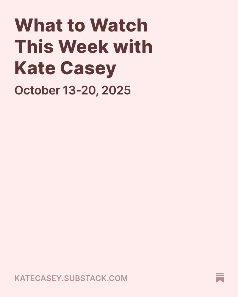 KateCasey's tweet image. What to Watch This Week: katecasey.substack.com #podcast #LoveisBlind #Starting5 #ThePerfectNeighbor