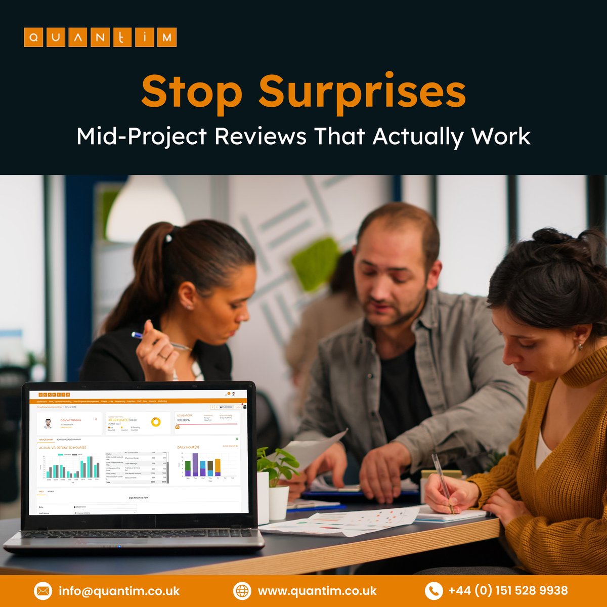 quantimtech's tweet image. Avoid last-minute surprises with smarter mid-project reviews.
Stay on track, spot risks early, and deliver projects with confidence.
Read more 👉 quantim.co.uk/stop-surprises…
#ProjectManagement #TeamProductivity #BusinessGrowth #Quantim #SmartWork #ProjectTracking
