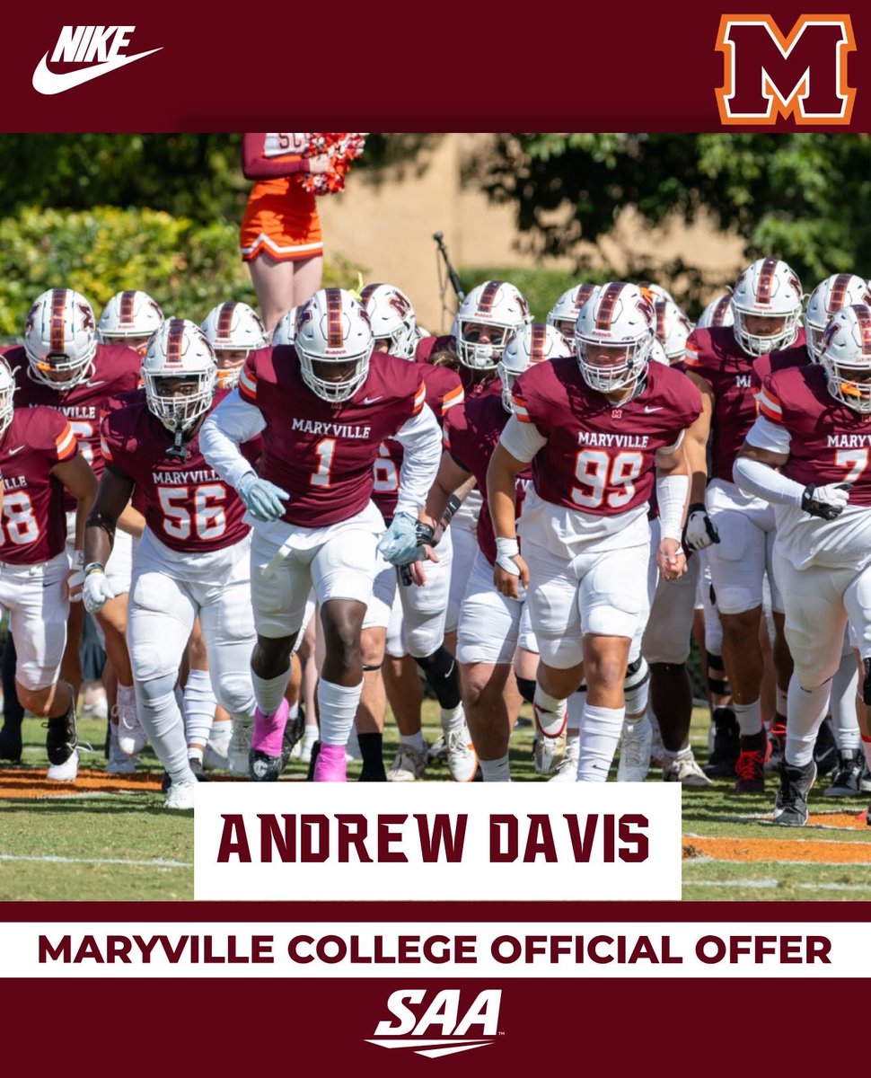 Completely blessed to receive my second offer from the undefeated <a href="/MCScots/">Maryville College Athletics</a>! Thank you to <a href="/coachmilan3/">Brian Milan</a> for getting me on campus to be apart of the amazing environment! 
<a href="/DBarker2442/">Coach Barker</a> <a href="/CoachJNich/">Jacob Nichols</a> <a href="/recruits_west/">West Forsyth Football Recruits</a> <a href="/RecruitGeorgia/">Recruit Georgia</a>