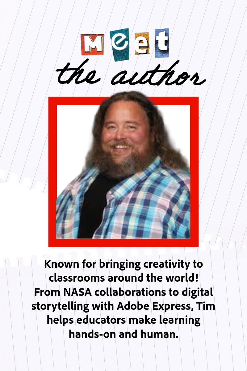 ShelMcConville's tweet image. There’s nothing like reading a book with friends who just get it.
This fall, our educator community is gathering around STEAM Power by ACE Innovator @timneedles
Come add your voice to the conversation: adobe.ly/fallbookclub
#AdobeEduCreative #CommunityLearning #STEAMPower