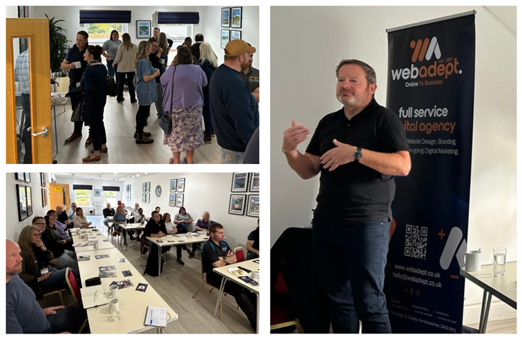 🌟 What a great morning at #WestWalesBusinessNetworking at <a href="/QueensHallNarbs/">Queens Hall Narberth</a> last week!

Thanks to all who joined for a morning of making new connections &amp; hearing from guest speaker Angus Findlay, <a href="/WebAdeptUK/">Web Adept UK - Online to Success</a>💻 

Events Calendar for Wales upcoming events🔗 go.fsb.org.uk/3EIKOom