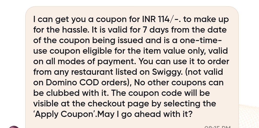 captsanjiv007's tweet photo. @Swiggy @jagograhakjago @nandanreddy @harshamjty how Swiggy treat their oneblack customers. Send damaged food and when you raise complain their executives bargain like a fish market. Shame on you Swiggy. Pathetic services https://t.co/w7iJd3VotK