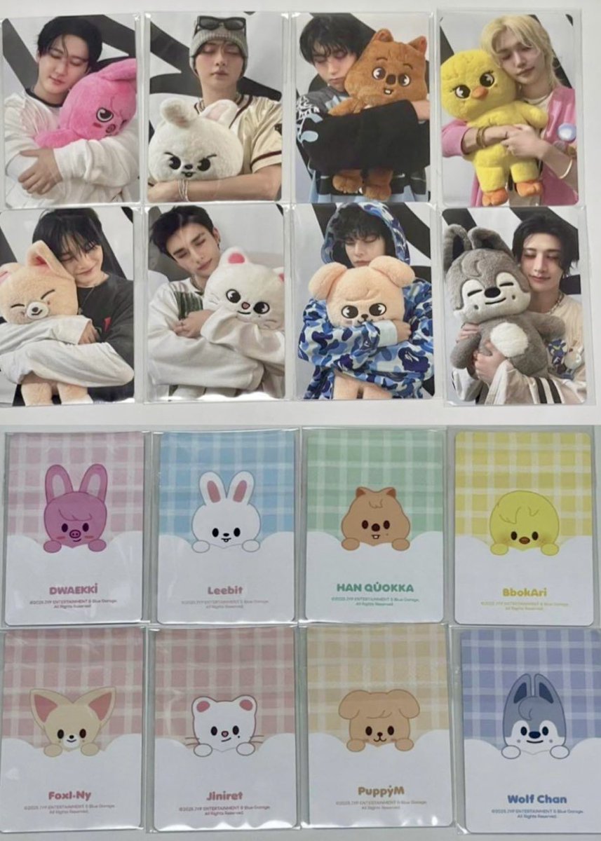 ot8 front & back skzoo tin case photocards