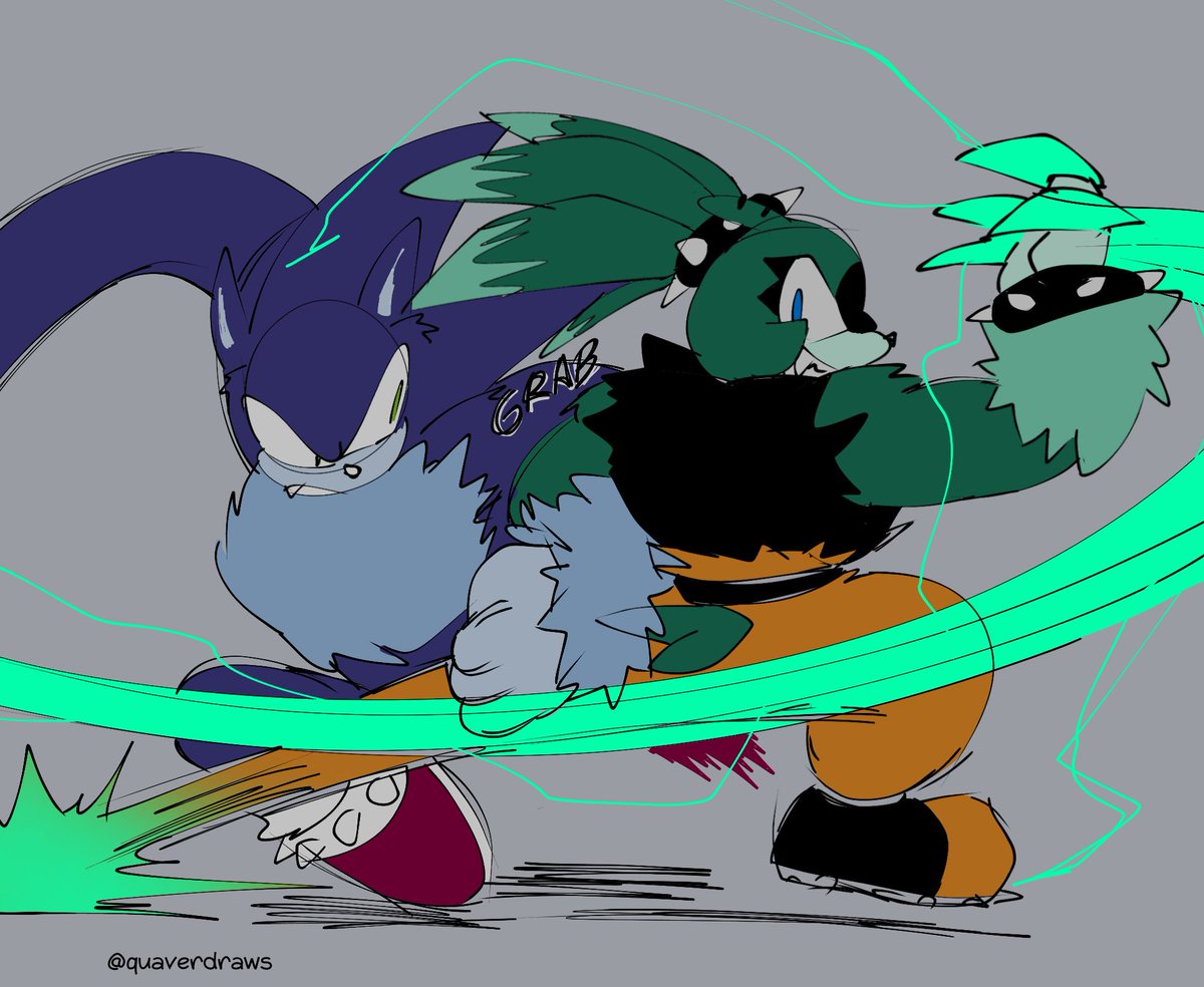 quaverdraws's tweet photo. The blue stretcher vs the green scratcher 4 https://t.co/0G0CJEbzbW
