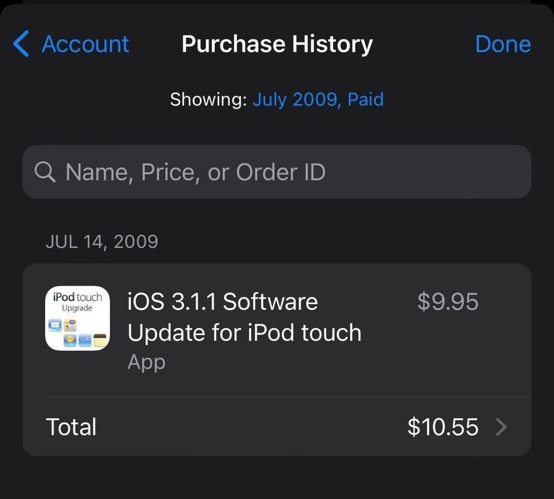 Back in 2009, Apple charged $10 for iPod touch software updates. 💀