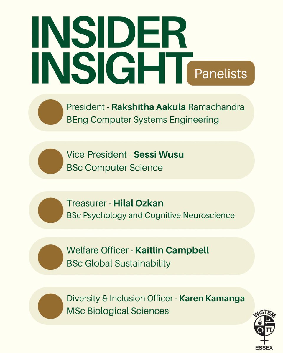 💡INSIDER INSIGHT 💡

Get the inside scoop on how to make the most of your university journey from placements and internships to year abroad opportunities and even funded master’s programmes!

Come along to hear real experiences, ask questions, and get practical advice! ✨