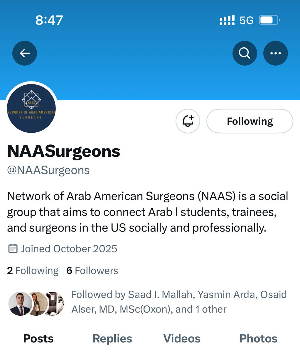 Nour Odeh 👩🏻⚕️ (@nourutoo) on Twitter photo Please follow our new group: Network of Arab American Surgeons (NAAS). Our aim through this group is to connect 
students, trainees and surgeons of Arab origin in the United States/or have ties to the region and support each other! Please follow our new group: Network of Arab American Surgeons (NAAS). Our aim through this group is to connect 
students, trainees and surgeons of Arab origin in the United States/or have ties to the region and support each other!