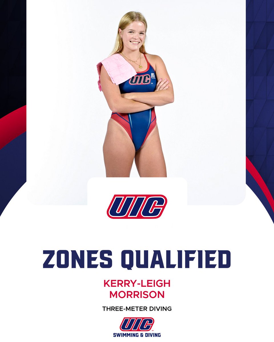 Over the weekend, Kerry-Leigh Morrison qualified for Zone C Cuts in three-meter diving with a score of 282.75!

Congratulations, Kerry-Leigh!

#ChicagoCollegeTeam