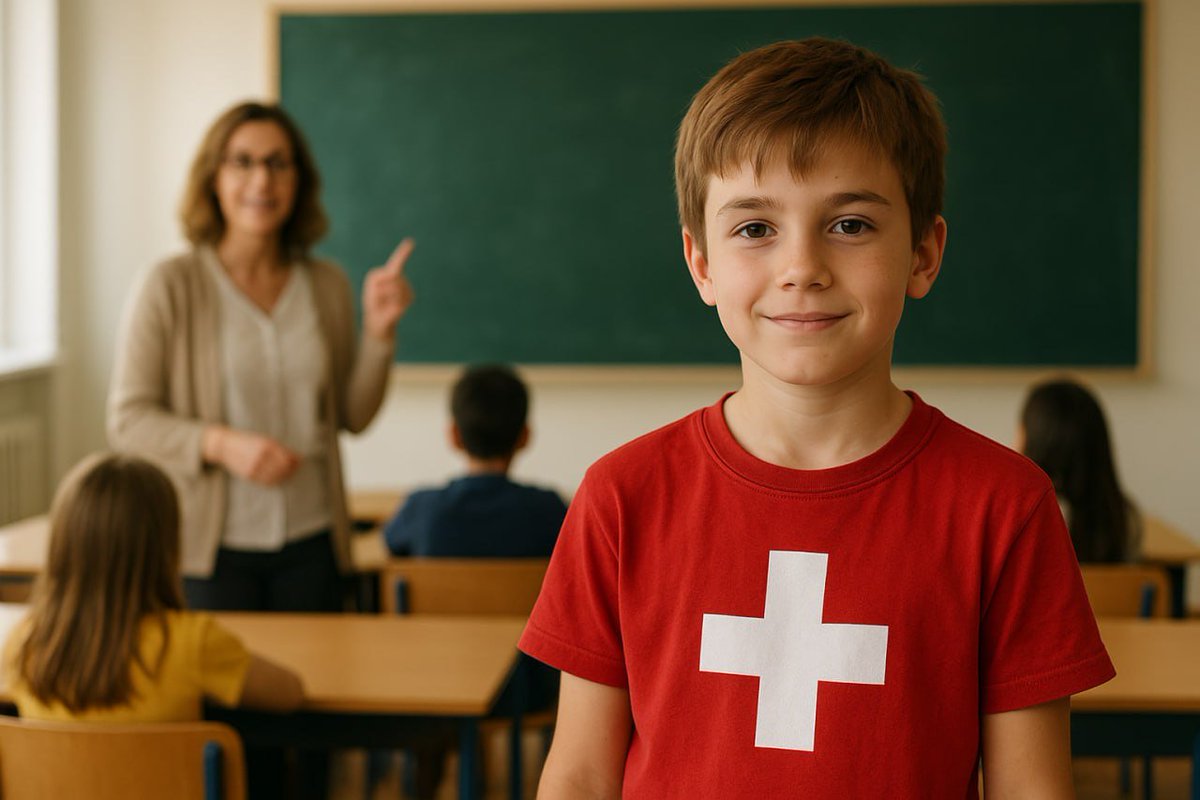 🇨🇭Die Lehrerin betritt den Klassenraum und sagt: 🤣😂🤣

Ich bin ein Europäer! Was seid ihr?

Alle antworten: Europäer!
Nur der Hans sagt: Schweizer 

Die Lehrerin fragt:
Hans, wir sind alle Europäer, nur du Schweizer!!
Wie kommst Du darauf?

Hans antwortet:
Mein Urgrossopa war