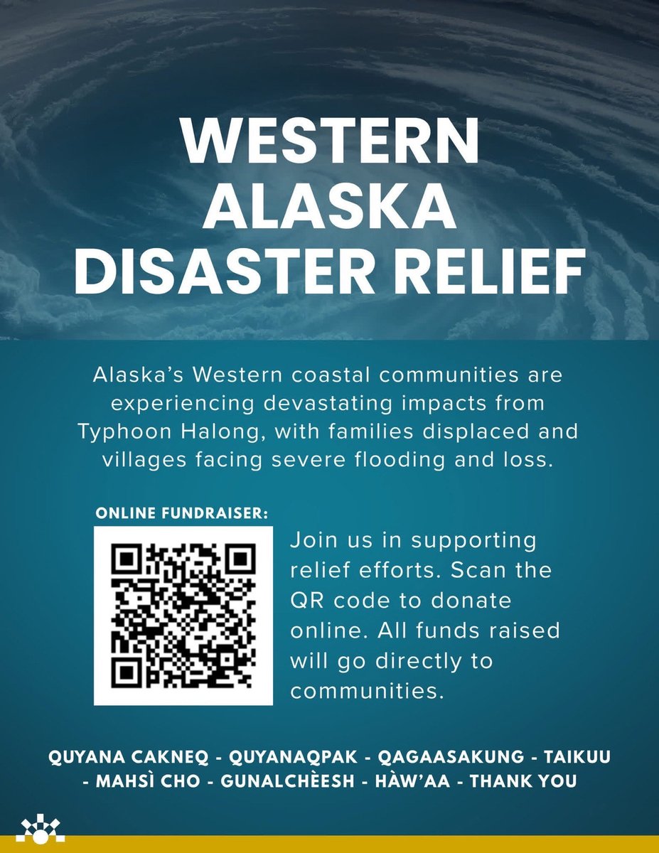 This is how you can help the families affected by the typhoon in Alaska. It’s affected many Native Alaskan communities along the coast.