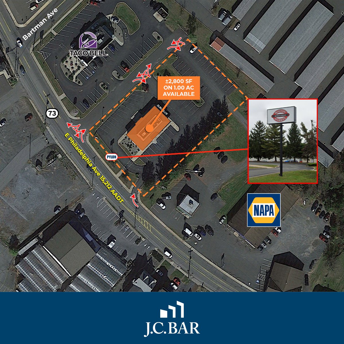 JCBARProp's tweet photo. Back on the Market! ±2,800 SF Former Boston Market available in Gilbertsville, PA. For more info contact Greg Jones today!
 
Visit Our Listing
https://t.co/evgf8UiHvD
 
#commercialrealestate #cre #retailrealestate #restaurant #brokers #gilbertsville #boyertown #pennsylvania #pa https://t.co/ISKGqDFWUc