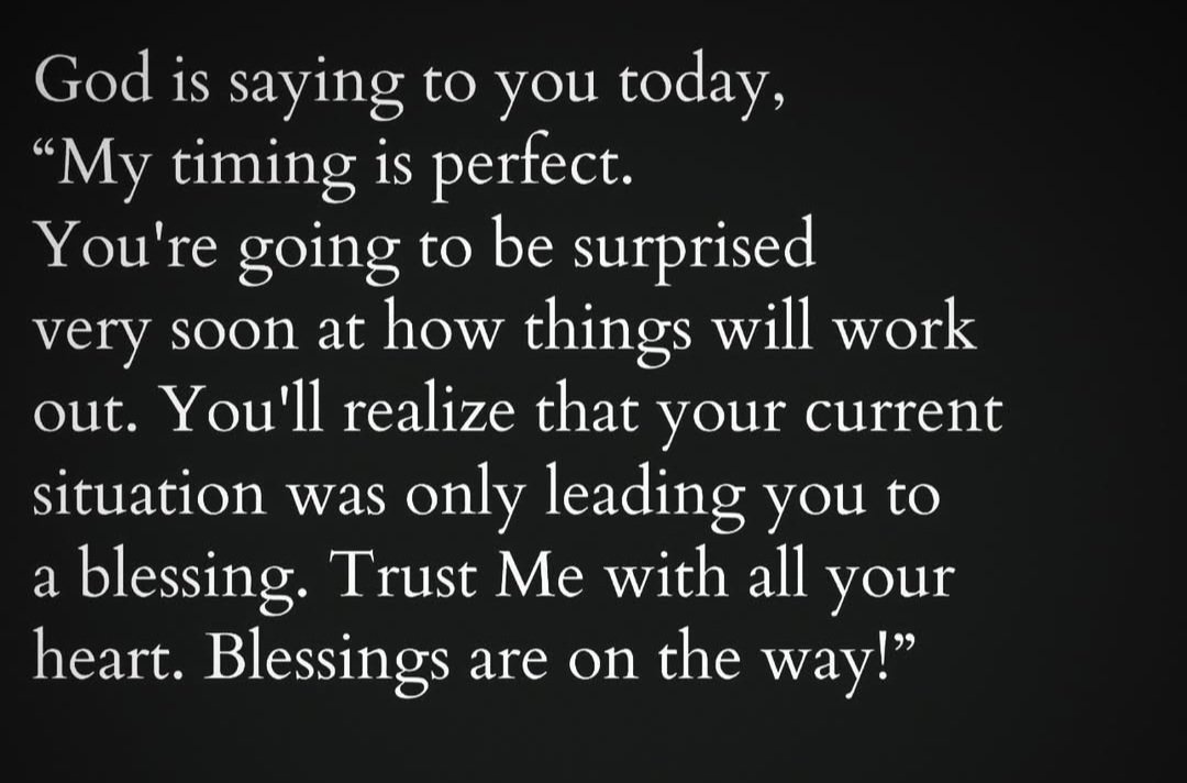 God is saying to you today