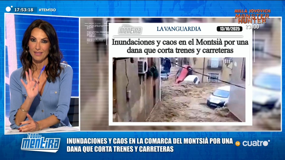 Inundaciones y caos en la comarca de Montsià por una Dana que corta trenes y carreteras

#TEM13O
cuatro.com/en-directo/