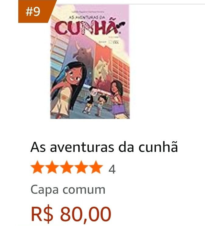 mktIsabelle's tweet image. &quot;As Aventuras da Cunhã&quot; de Isabelle Nogueira está  nono na categoria de livros infantis mais vendidos na @amazonbrasil 📚❤️

Garanta o seu: amazon.com.br/aventuras-Isab…