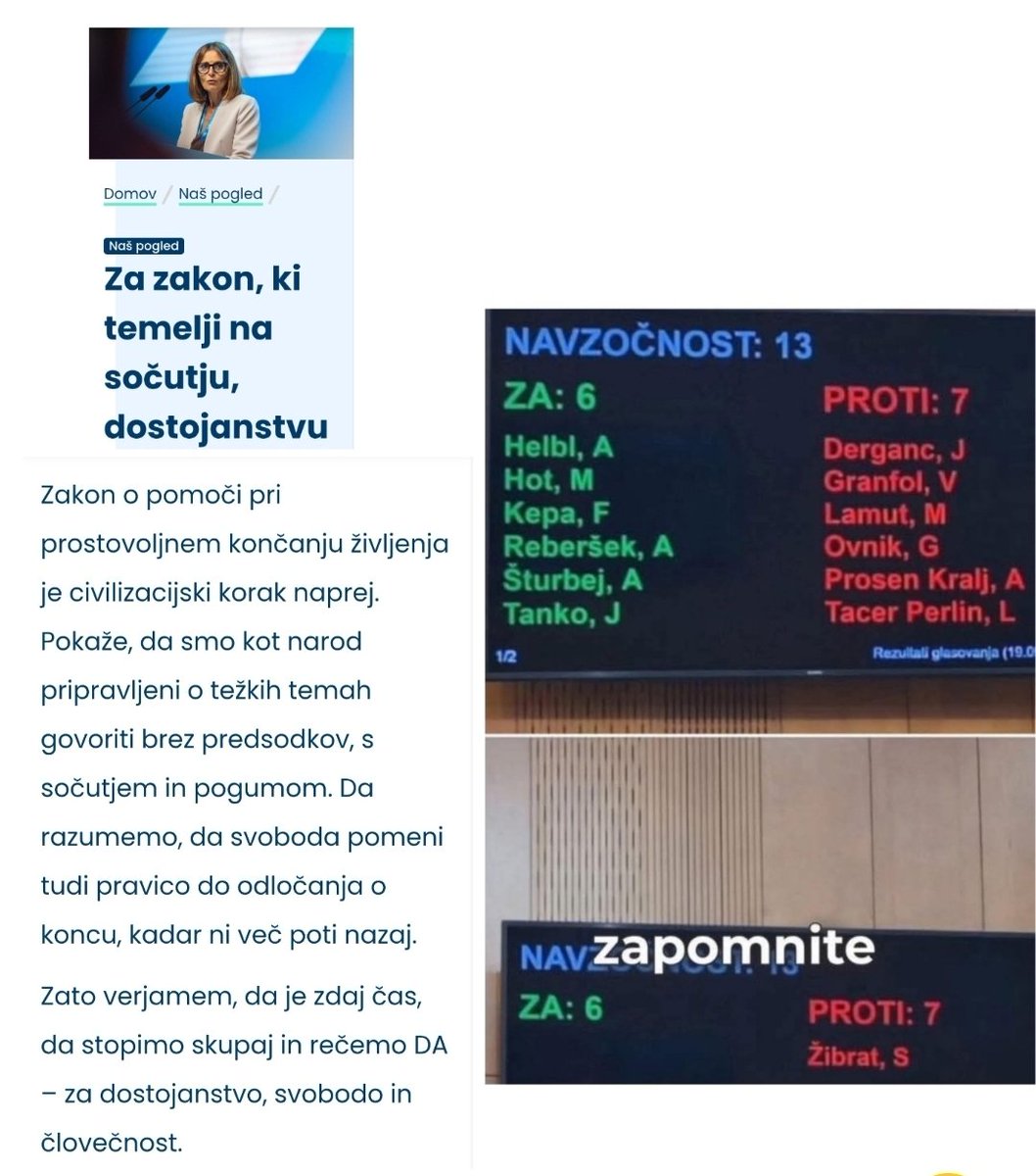 Gospa. O evtanziji se sploh ne moremo pogovarjati. Nedostojno je govoriti o evtanziji v državi, kjer 200.000 ljudi nima osebnega zdravnika in je paliativa dostopna le z veliko sreče. Poslanci #GS so glasovali celo proti financiranju paliative na domu za otroke z redkimi boleznimi