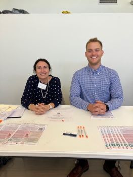 AphasiaLabSU's tweet image. What a great gathering, a Senior Fair, this past Saturday at Le Moyne College! A wonderful opportunity for our seniors to learn more about our SU Aphasia Lab - current study we are enrolling in, and the various services in our community; attended by lab members Luke and Janet.