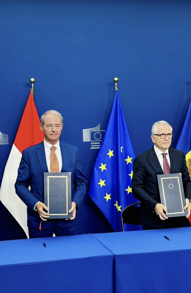 Cérémonie de signature du Protocole de Modification de l'Accord entre la Principauté de Monaco et l'Union Européenne à Bruxelles

Le 13 octobre 2025, lors d'une cérémonie officielle à Bruxelles, la Principauté de Monaco et l'Union européenne ont signé un Protocole de modification
