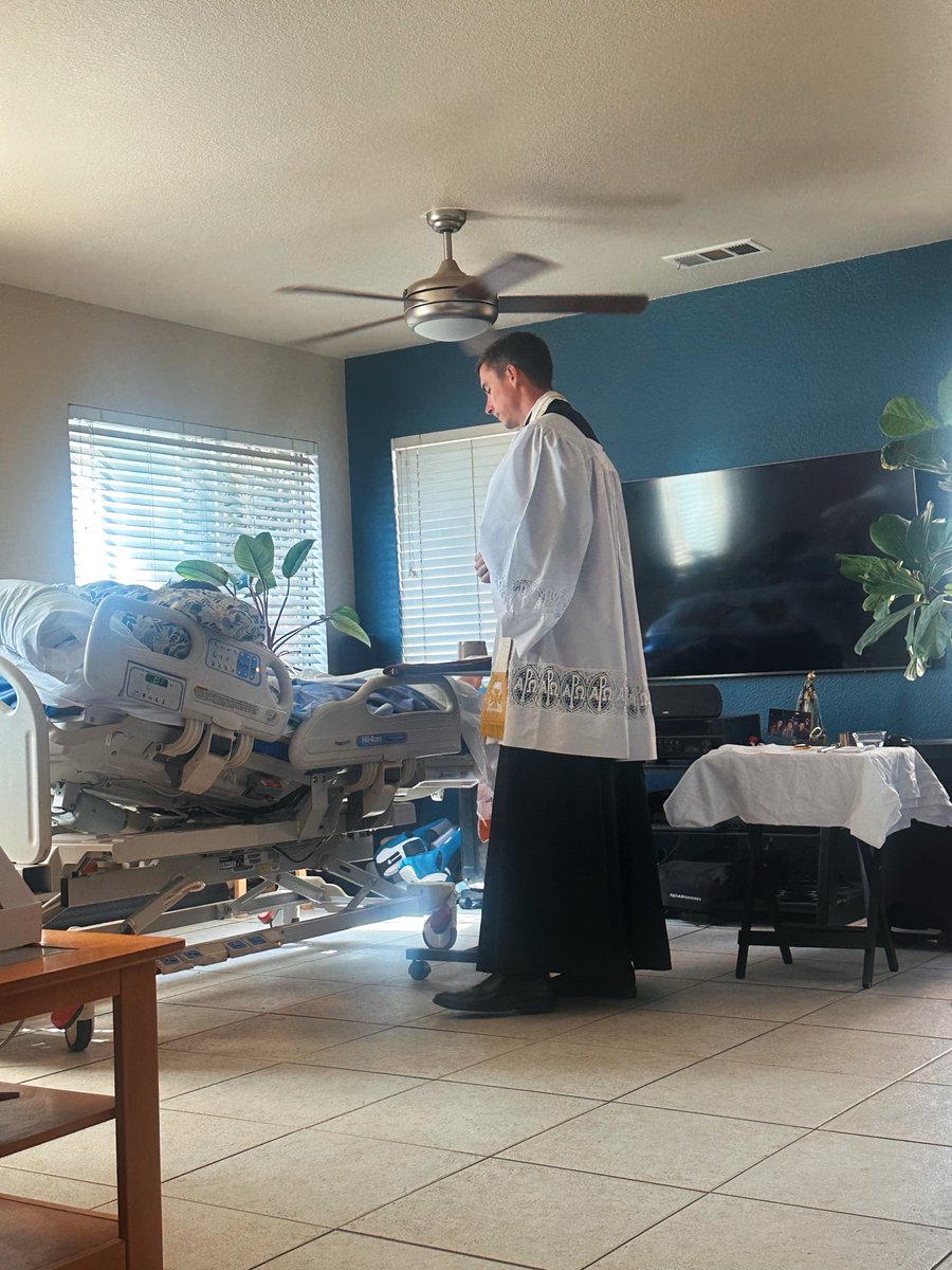My father received his last rites and the apostolic blessing on Saturday. We think he is in his final days, please… please pray for him and our family.