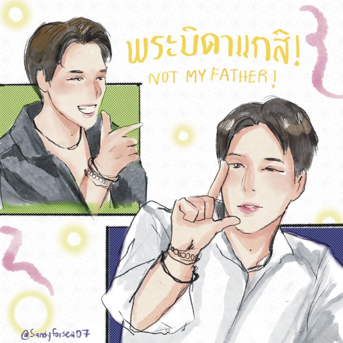 Sandyforsea07's tweet image. พระบิดาแกสิ my artwork recap📿✊