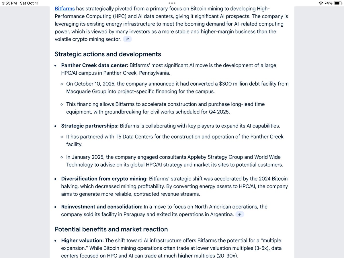 ES70096026's tweet image. $BITF.    With #BITFARMS Transition To HPC A-I, They Are On Track To Trade With Higher Stock Price Multiples! In The Range of 20 - 30 X.