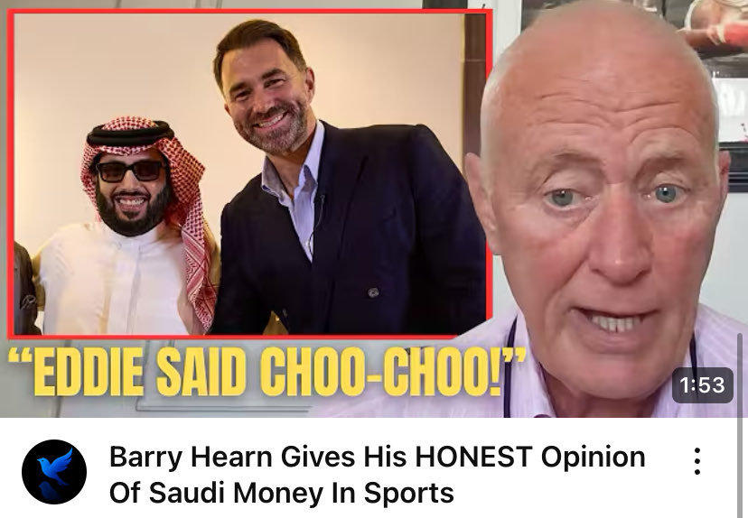 FreedomPactPod's tweet image. 😂😂😂

@Turki_alalshikh: Do you want to be a VIP on my train or do you want to be left on the platform?

@EddieHearn: Choo Choo! 🚂 

Barry Hearn spoke to us about Saudi Arabia’s investment in sports ⬇️

Watch here: youtu.be/F-azNIo1H-0