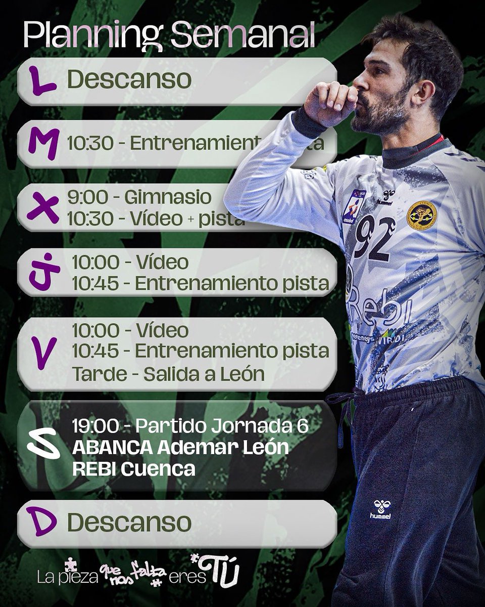 Nuestro planning para esta semana 💪🙌

#CuencaCopón