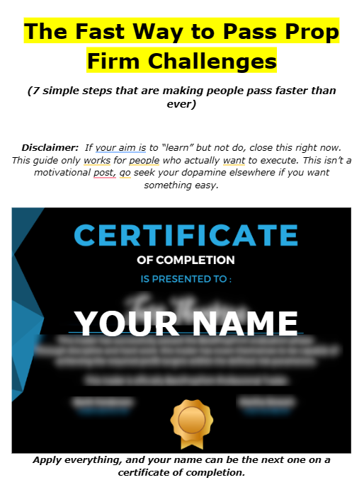 Prop firms aren’t testing your trading skills.

They’re testing your discipline under HIDDEN rules.

I made a doc showing how people are passing in DAYS.

The fast-pass formula, the hidden rules, the hedge trick no one talks about.

Follow, retweet &amp; comment “PASS” and I’ll send
