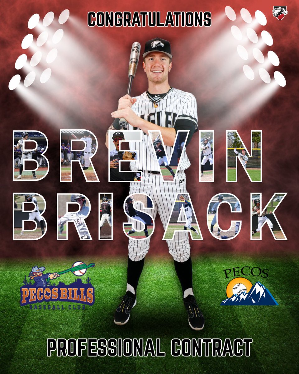 Help us congratulate Brevin Brisack as he just signed a professional contract with the Pecos Bills of the <a href="/PecosLeague/">Pecos League of Professional Baseball Clubs</a> heading into the 2026 season!! #EagleUp🦅⬆️ #WINToday #d3baseball <a href="/edgewoodeagles/">Edgewood Eagles</a>