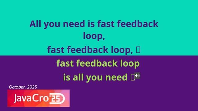 icougil's tweet image. Here you see the presentation I shared about #fastFeedbackLoop recently at #JavaCro 👇
tiny.cc/fastfeedbacklo…
And close to this, you've the feedback form, in case you want to take 1min to tell me what you thought and where or how I can improve 🙂 🗣️ 👇
tiny.cc/feedback-loop-…
