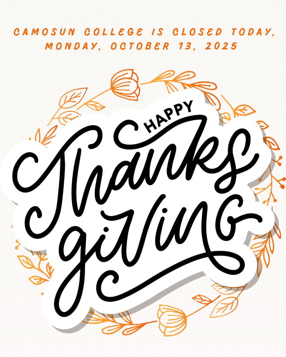 CamosunLibrary's tweet image. 🦃 We’re closed today for Thanksgiving!

Wishing everyone a restful day filled with good food and even better company. 🍁💛