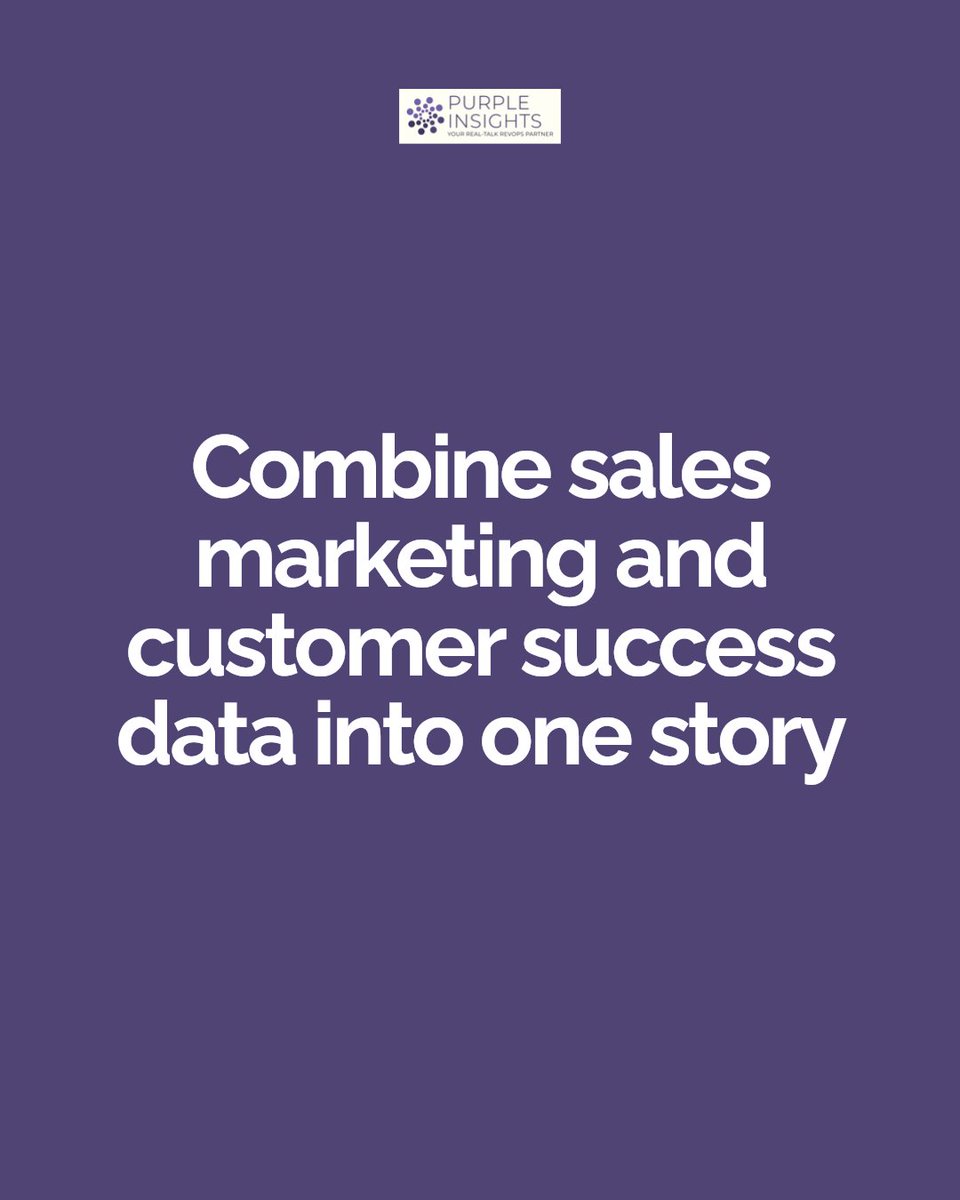 sfdc_nerd's tweet image. Data builds confidence—when you know what to track. Many leaders estimate strategy impact. The key? Combine sales, marketing, and customer success data into one story. At Purple Insights, we tailor your tech stack to reveal data that matters.
