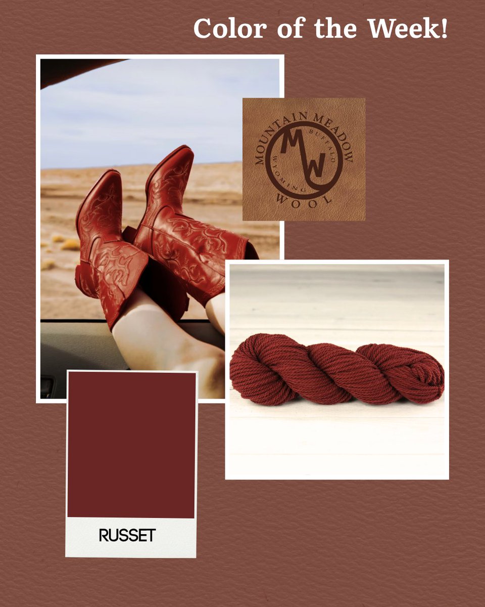 MtnMeadowWool's tweet image. Warm and rich, Russet is that cozy shade you love. Earthy yet chic, it pairs with everything and gets better with time. #ColorOfTheWeek #Russet #MMW #MountainMeadowWool #SustainableStyle #USAMade