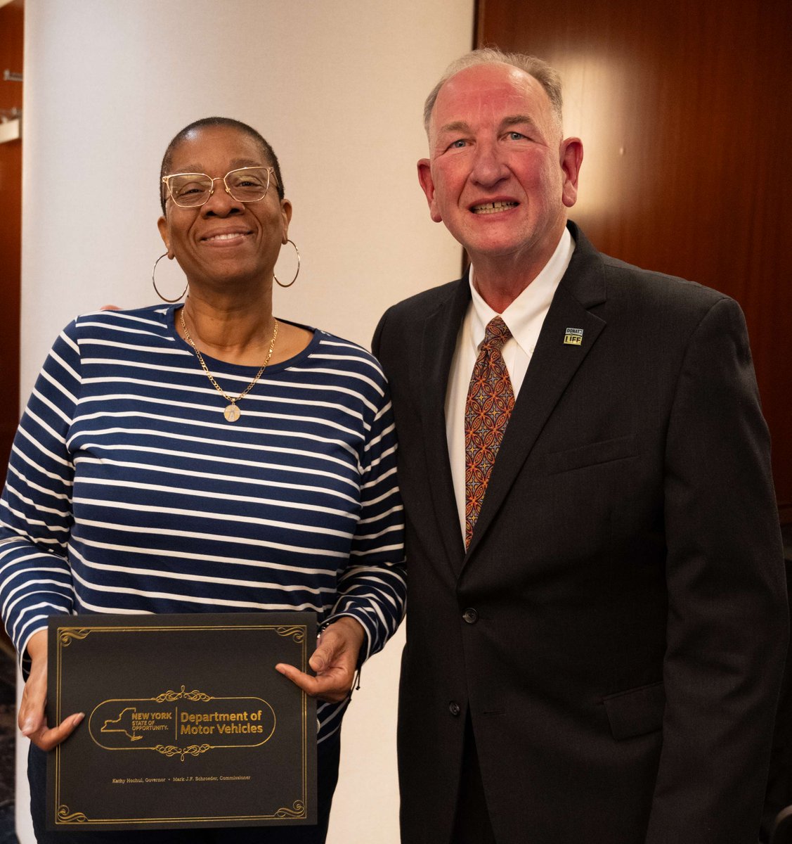 nysdmv's tweet image. Sure, the new sitcom #DMVCBS debuting tonight focuses on the staff of a Motor Vehicles office. But we know who the real stars of the DMV are. Meet some of the winners of our Employee Service Awards, pictured with Commissioner Mark  J.F. Schroeder. Combined, these three employees…