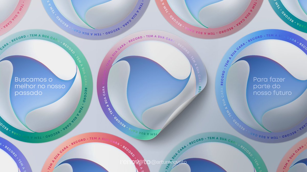 arturenovato's tweet image. Quero compartilhar um projeto conceitual que fiz pra um rebrand da Record

A Record sempre foi uma emissora de contrastes e neste conceito, quis resgatar o brilho das cores que inexistem atualmente, presentes nos logos antigos e agora reinterpretadas como energia, luz e presença