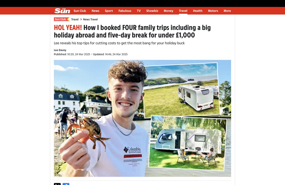 Are you at the <a href="/CaravanCampShow/">Caravan, Camping & Motorhome Show</a> tomorrow (Tuesday)? If you have a few moments to spare at 13:45, visit the <a href="/candmclub/">Caravan and Motorhome Club</a> stand as I'll be chatting to <a href="/Mattallwright/">Matt Allwright</a> about my penny-pinching ways and how my short arms, long pockets approach to everything made £1000 stretch to 4